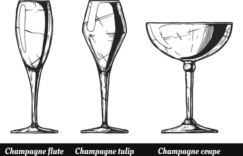illustration of champagne glasses