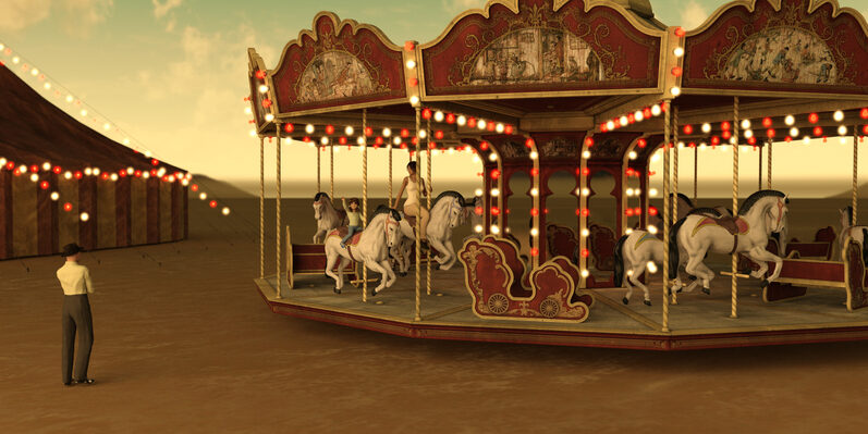 Circus Merry-go-around illustration