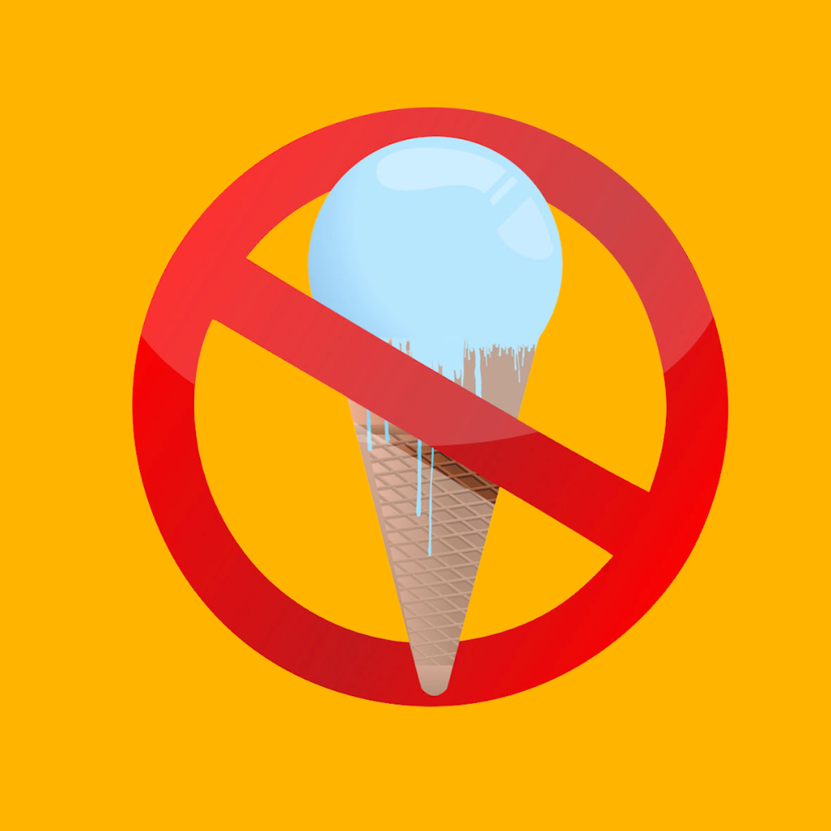 sign with ice cream cone