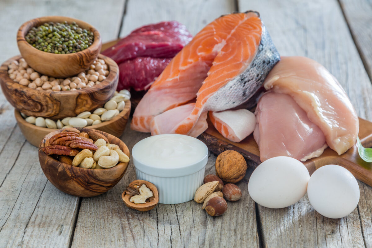selection of protein rich food