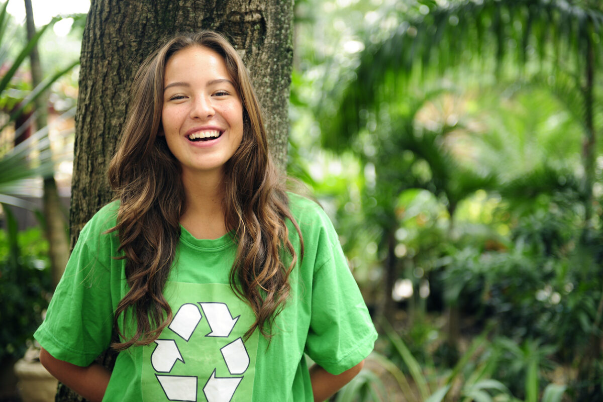 Environmental volunteer outdoors