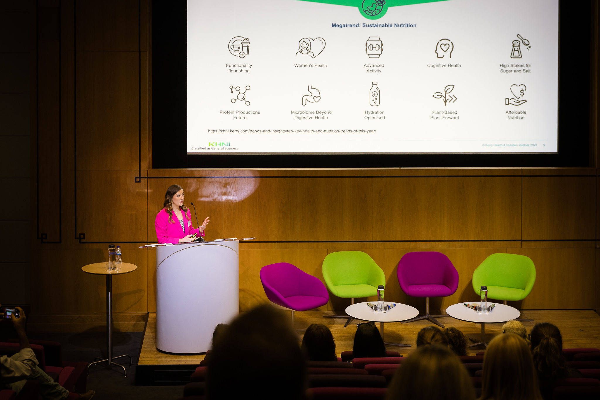 Kerry's Aoife Marie Murphy revealing Kerry's top 10 trends at the Inspiring Nutrition Event