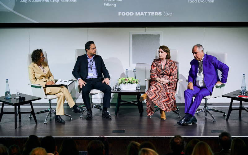 A wide-shot of the panel discussion