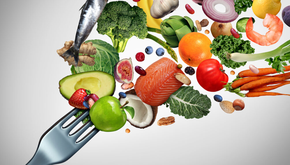 fork and food