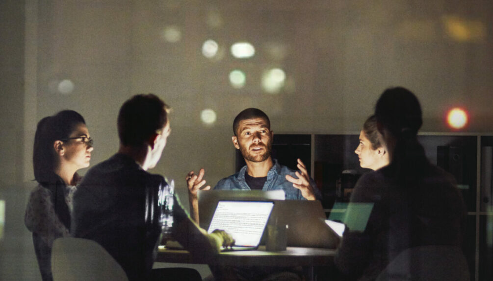 people in a meeting in an office
