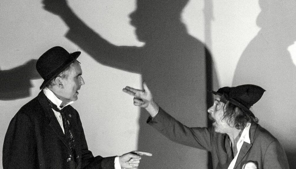 Two men on stage
