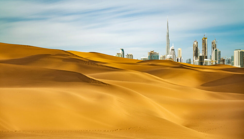 UAE city scape and desert