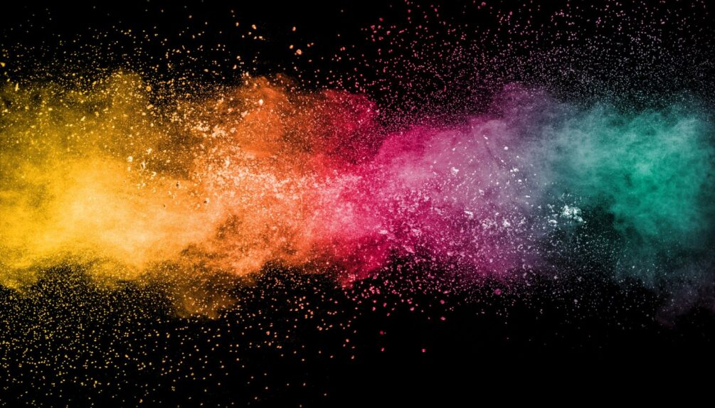 Colourful dust