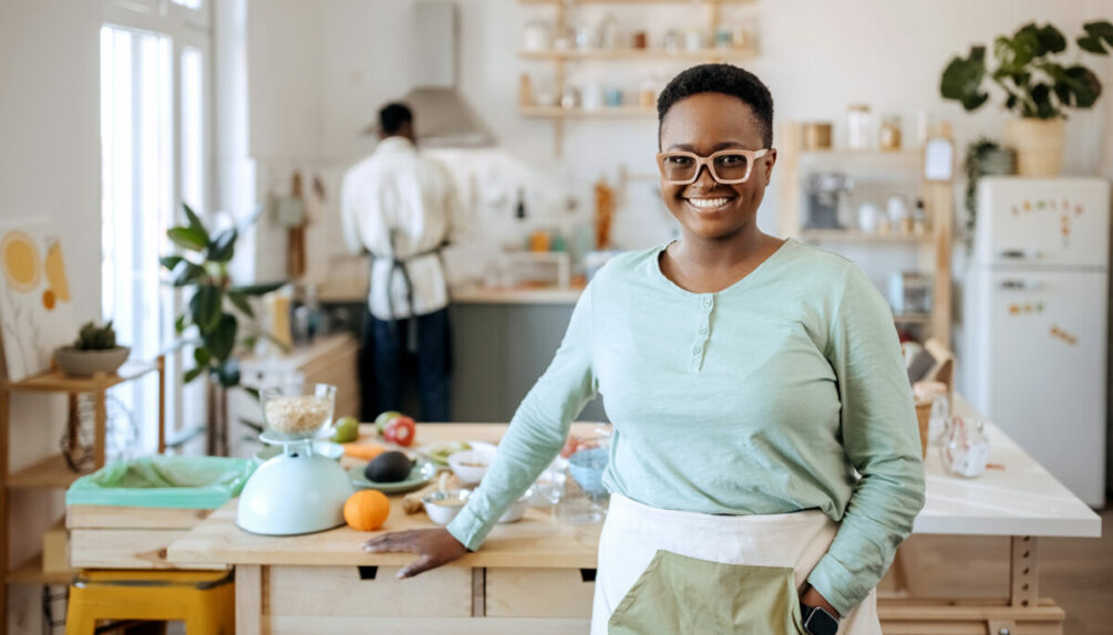 Business woman posing in her shop