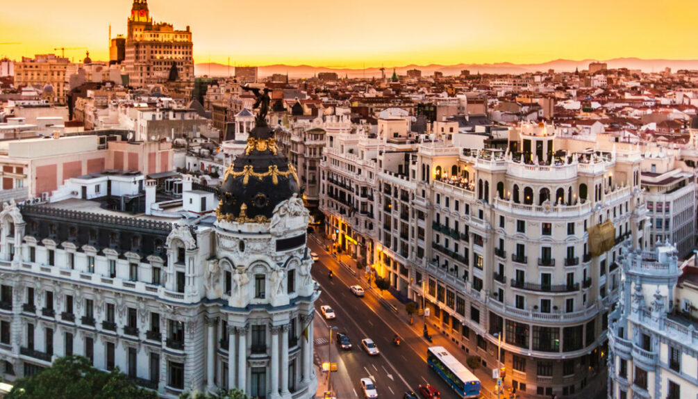 Gran Via in Madrid, Spain