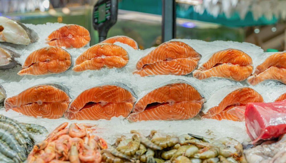 fish counter in a supermarket