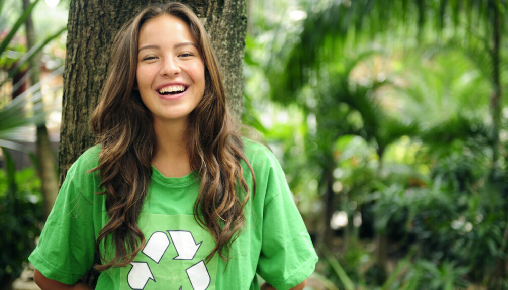 Environmental volunteer outdoors