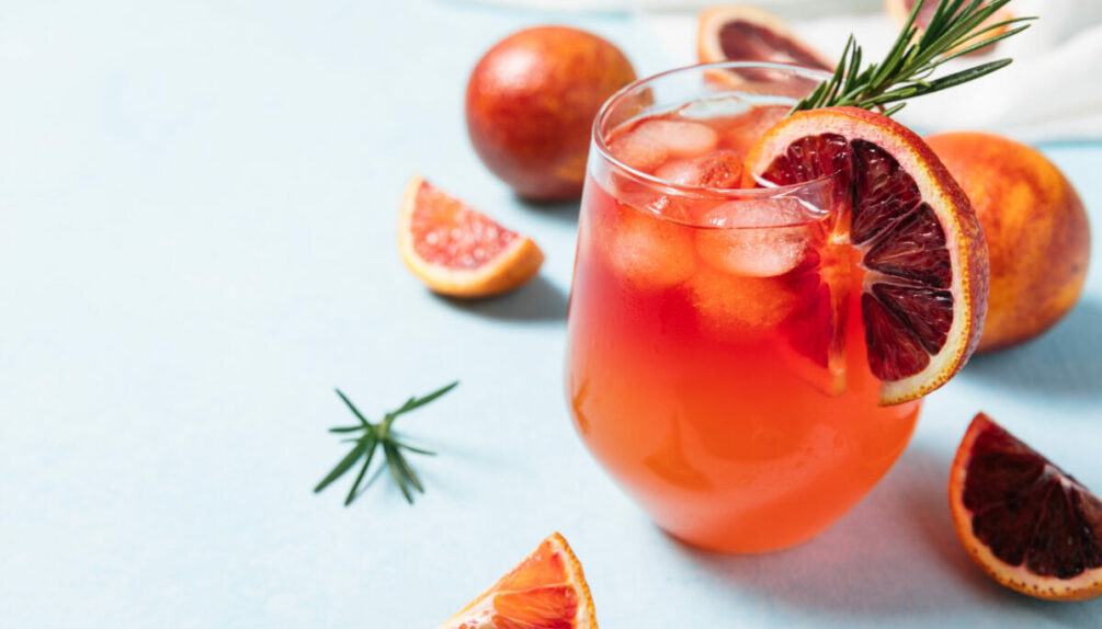 blood orange alcohol-free cocktail