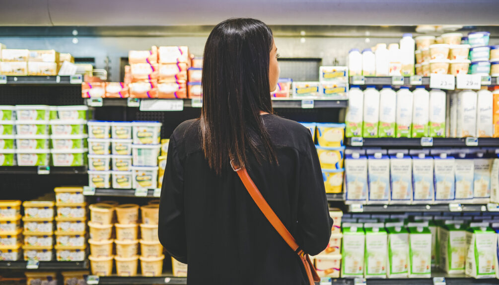 woman in a supermarket