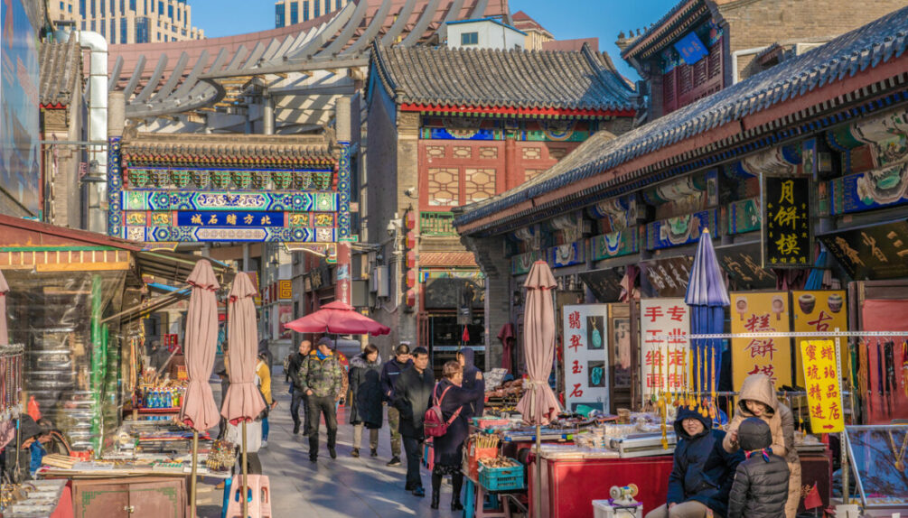 Traditional antique market in Tianjin