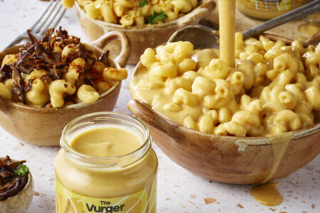 Macaroni pasta with The Vurger Co Cheezy vegan sauce