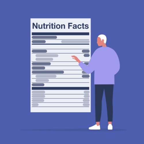 nutritional value label illustration