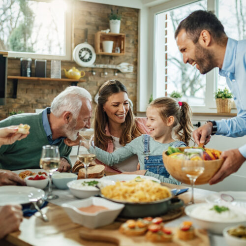 family around the table